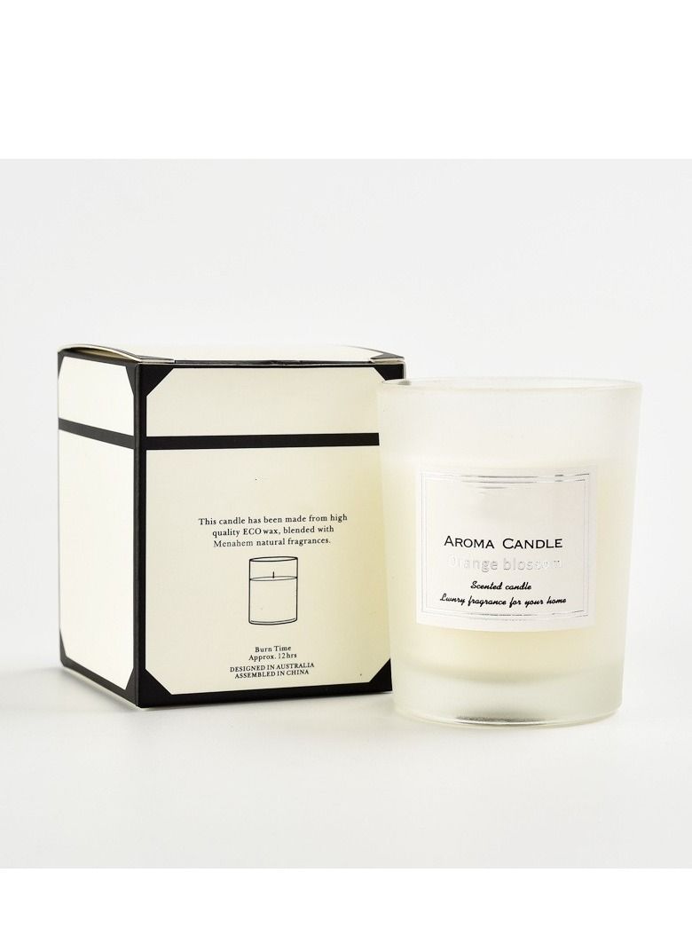 شمعة معطرة من الزجاج الشفاف معطرة برائحة شمع الصويا