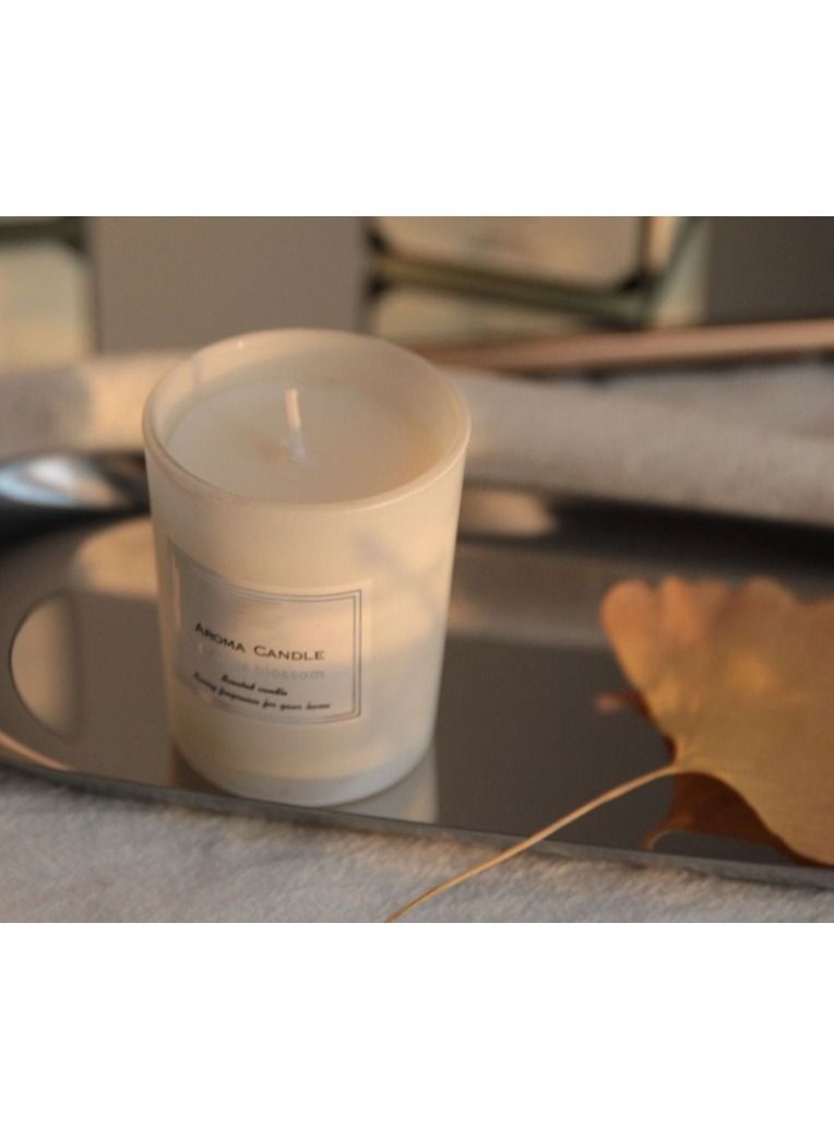 شمعة معطرة من الزجاج الشفاف معطرة برائحة شمع الصويا