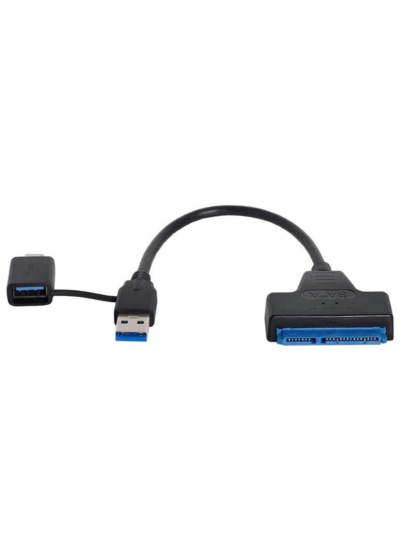 USB 3.0 & Type-C 3.0 to SATA Hard Drive Adapter Cable with Dedicated 12V/2A Power Adapter – Dual Interface External HDD/SSD Converter for 2.5"/3.5" SATA Drives, Optical Drives – Plug & Play, 5Gbps, LED Indicator, OTG Support – Compatible with Windows/macOS/Linux  - Image 3