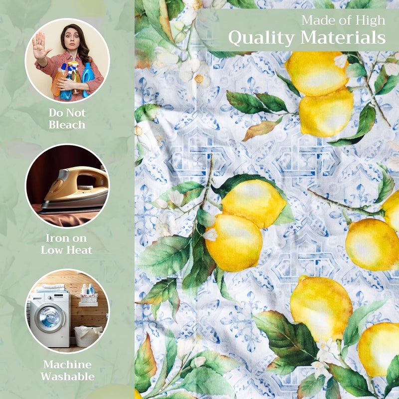 Maison d' Hermine Maison d Hermine Cloth Napkins Set of 4 100 Cotton Everyday Reusable Square Napkins Cloth Washable Dinner Party Wedding Restaurant SpringSummer Citrus 20 x 20 - Image 3