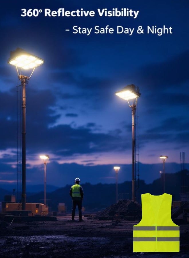 Circuit Green 5-Pack Reflective Safety Vests, High Visibility Lightweight Mesh for Men & Women, Breathable Hi Vis Jackets with 360° Strips, Ideal for Construction, Roadside, Warehouse, Cycling - Image 5