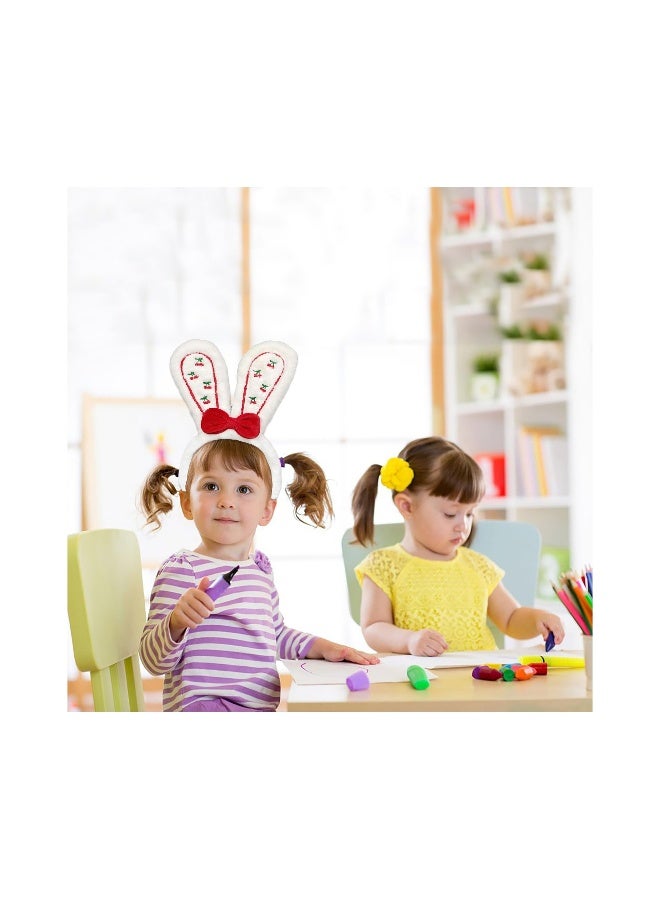 2PCS White Bunny Ears Headband - Rabbit Ears Headband - Bunny Costume Accessories - Bunny Ears for Kids and Adult, Party Masquerade Animal Theme Party - Image 5