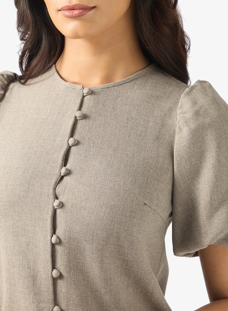 فيرو مودا بلوزة بأكمام منفوشة للصديقات - Image 3