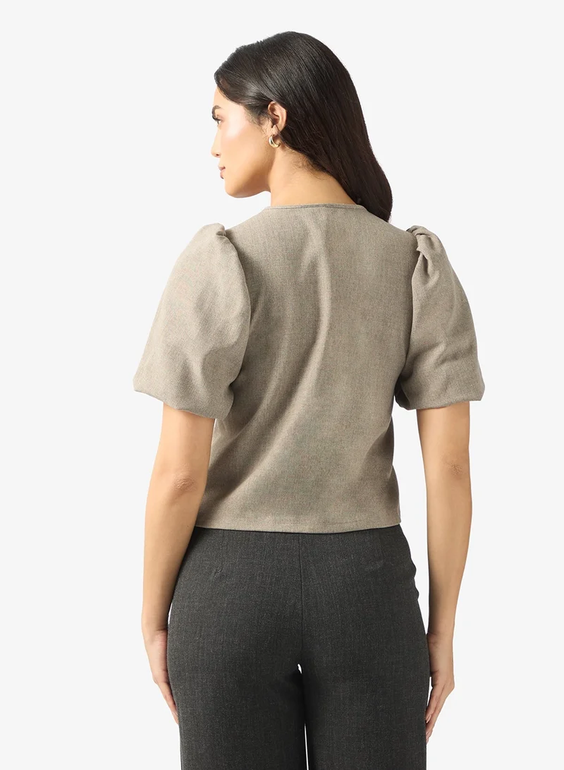 VERO MODA BESTIE PUFF SLEEVE TOP