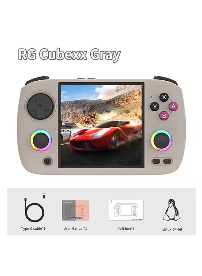 RG Cubexx Retro Handheld Game Console 3.95 IPS 720*720 Screen Linux 64bit Support WiFi Bluetooth Streaming Video Games