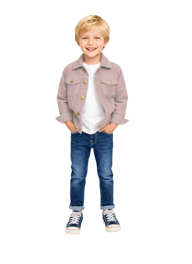 A.T.U.N. (ALL THINGS UBER NICE) Boys Cotton Corduroy Winter Jacket | Warm Casual Button-Down Outerwear for Kids - Image 5