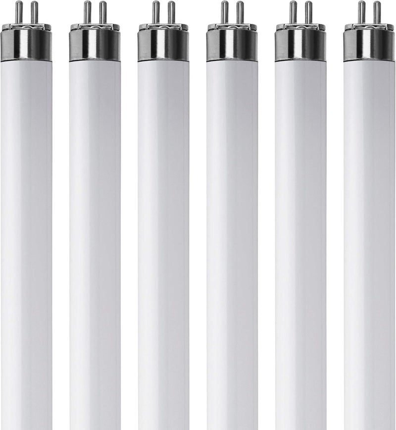 KOR KOR Pack of 6 F8T5CW  T5 Fluorescent 4100K Cool White  8 Watt  12 Super Long Life Light Bulbs - Image 1
