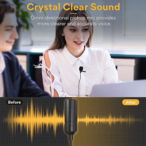 MAONO USB Lavalier Microphone with Headphones Jack, Omnidirectional Computer Lapel Clip Mic for Recording, Gaming, Streaming, Podcasting, YouTube, Skype, PC, Laptop, Mac, AU-UL20 - Image 2