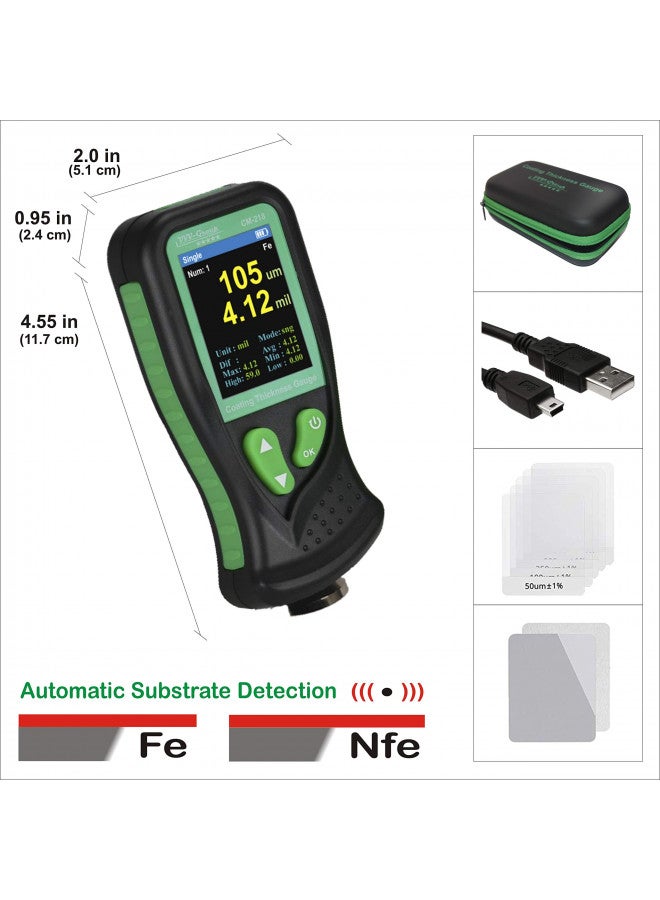 VVV-Group Digital Coating Thickness Gauge CM-218 Best Mil/Micron Paint Depth Meter for Car and Industrial (Resolution 0.01mils) - Image 4