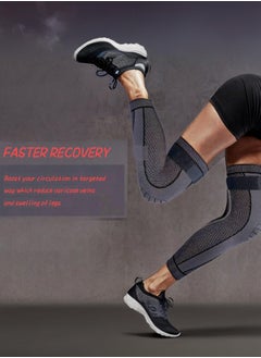 GNAFOTU Compression Leg Sleeves for Men and Women,Full Leg Protection for Sports, Arthritis, and Varicose Veins,Enhance Performance and Reduce Swelling,for Basketball, Cycling, Football,Mean size, suitable for 121-160kg  - Image 2