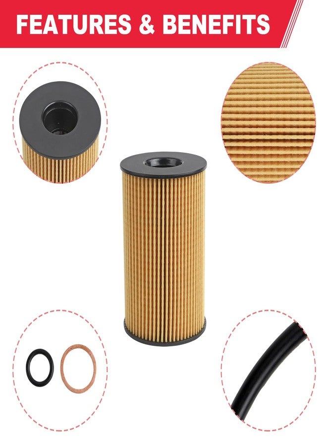 Fitede Oil Filter Fits for BMW X5 X6 X7 F10 F15 N63 N63tu S63-2008-2022 X6, 2009-2019 750i/750Li, 2017-2019 750Li xDrive, 2011-2016 550i/550i xDrive Replaces# OX 353/7D ECO, P40104, P987, PG5904(2 Pcs) - Image 5