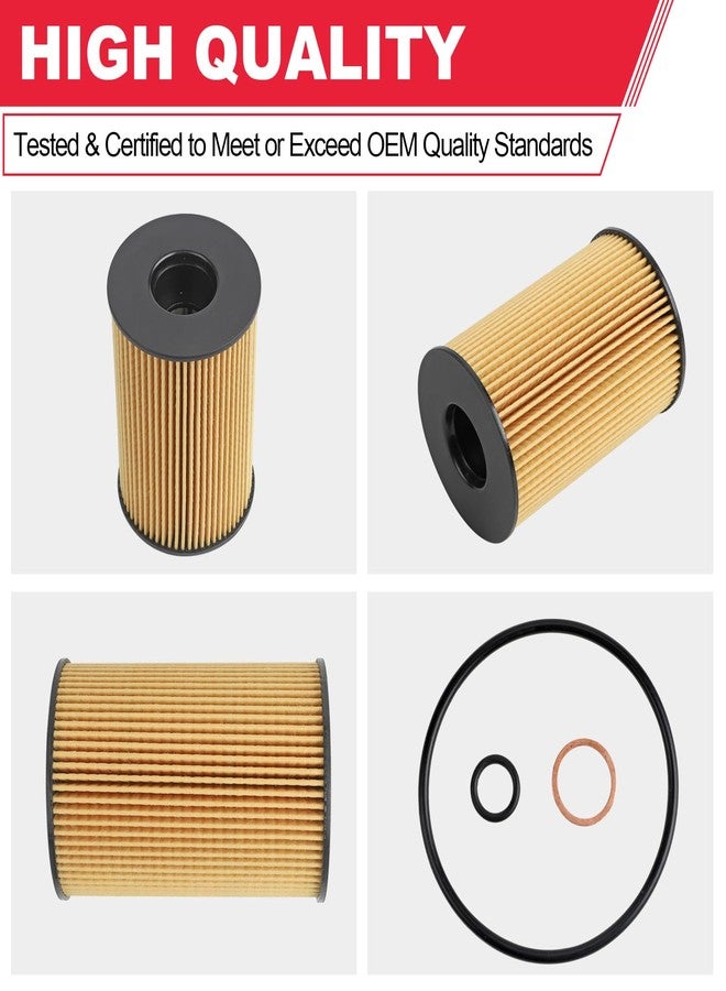 Fitede Oil Filter Fits for BMW X5 X6 X7 F10 F15 N63 N63tu S63-2008-2022 X6, 2009-2019 750i/750Li, 2017-2019 750Li xDrive, 2011-2016 550i/550i xDrive Replaces# OX 353/7D ECO, P40104, P987, PG5904(2 Pcs) - Image 4