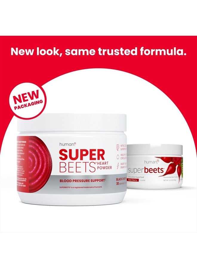 Humann HumanN SuperBeets Beetroot Powder - Nitric Oxide Boost for Blood Pressure, Circulation & Heart Health Support - Non-GMO Superfood Supplement - Black Cherry Flavor, 30 Servings  - Image 2