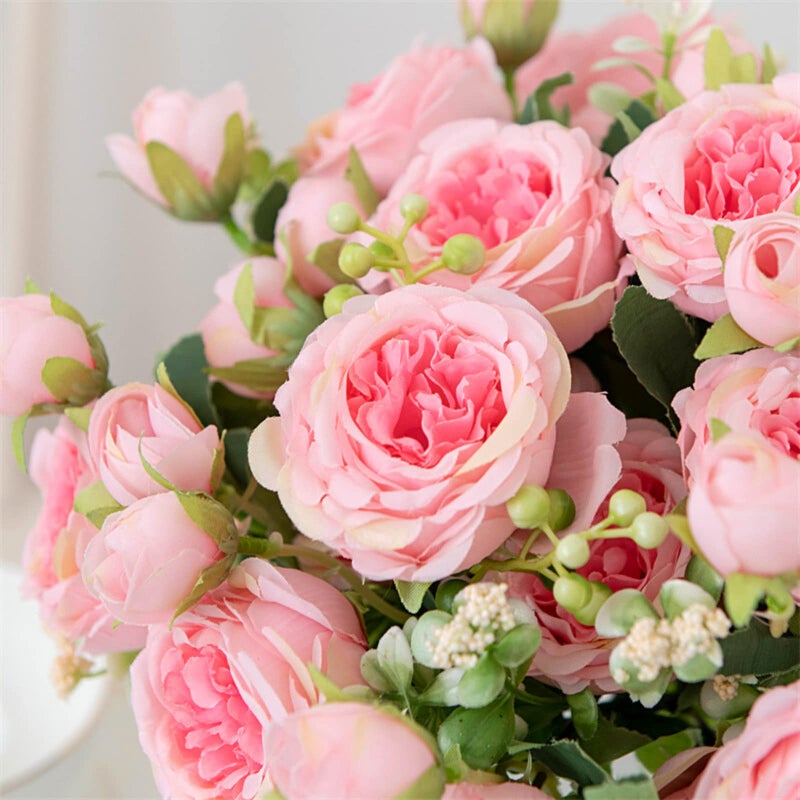 ASTRYAS Pink Artificial Flowers  3Pcs Peonies Artificial Flowers Fake Peony Bouquet for Decoration Faxus Peony Flowers Arrangements Table Centerpieces Wedding Bouquets for Party Home Decoration Indoor - Image 5