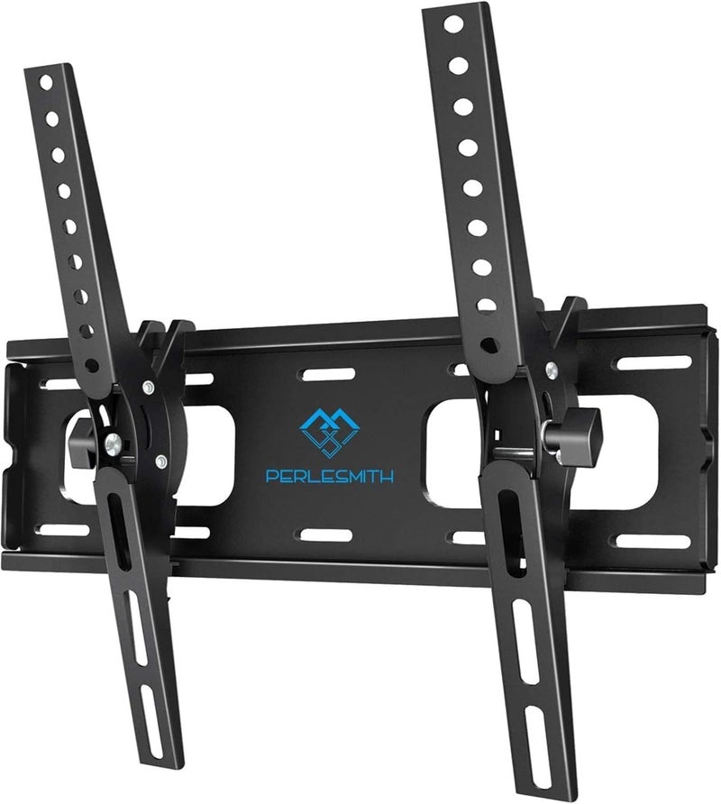 PERLESMITH Tilting TV Wall Mount for Most 26-65 Inch Flat & Curved LCD, OLED TVs - TV Bracket with VESA Max 400x400mm Max Capacity 60kg - Image 1