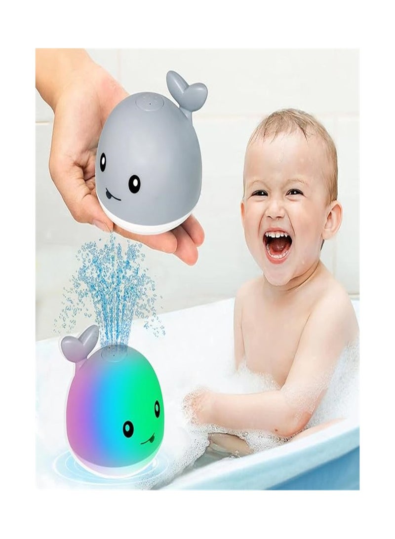 Goolsky Baby Whale Bath Toy Infant: Light Up Fountain 6-12 Months Old Bathtub 18-24 Swim Pool 3 4 5 7 8 9 10 15 Spray Sprinkler Tub  Toys toddlers 1 Girl Boys Birthday Shower Gifts Newborn Es - Image 1