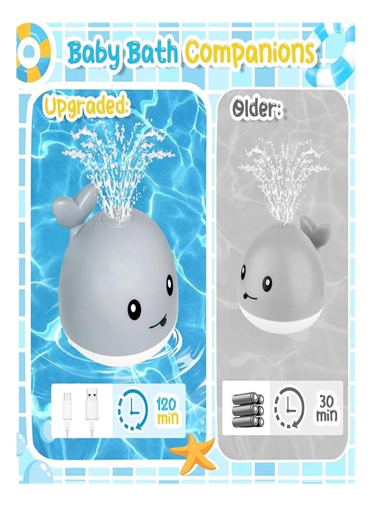 Goolsky Baby Whale Bath Toy Infant: Light Up Fountain 6-12 Months Old Bathtub 18-24 Swim Pool 3 4 5 7 8 9 10 15 Spray Sprinkler Tub  Toys toddlers 1 Girl Boys Birthday Shower Gifts Newborn Es - Image 4