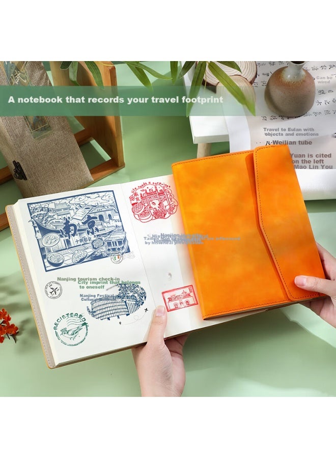 Longe Travel Stamp Collection Book Museum Stamp Album High-Value Blank Journal Nanjing Beijing Landmark Check-In Souvenir Book Forbidden City Tour Visit Notebook - Image 4