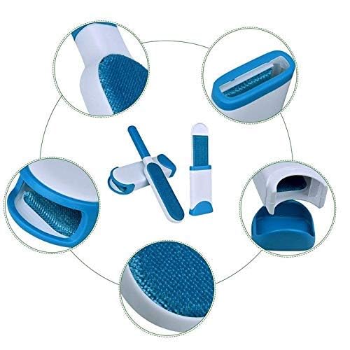 Nyrwana Lint Roller for Clothes Lint Remover Roller Pet Hair Remover from Clothes and Home Reusable Lint Roller Cloth Remover Lint Roller MultiPurpose Double Sided Brush Set Blue - Image 2