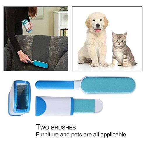 Nyrwana Lint Roller for Clothes Lint Remover Roller Pet Hair Remover from Clothes and Home Reusable Lint Roller Cloth Remover Lint Roller MultiPurpose Double Sided Brush Set Blue - Image 5