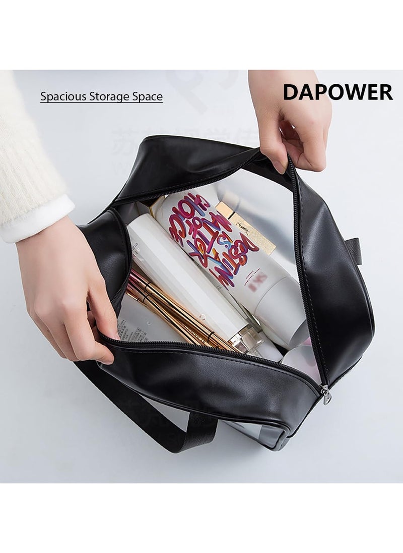 Tediline Travel Cosmetic Bag Set of 3 Waterproof Wash Bags, Black – Small, Medium, and Large Travel Toiletry Bags for Makeup, Toiletries, and Accessories  - Image 2