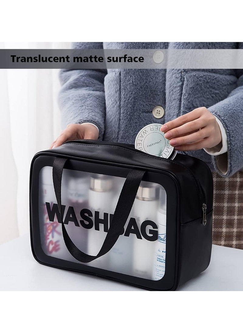 Tediline Travel Cosmetic Bag Set of 3 Waterproof Wash Bags, Black – Small, Medium, and Large Travel Toiletry Bags for Makeup, Toiletries, and Accessories  - Image 5