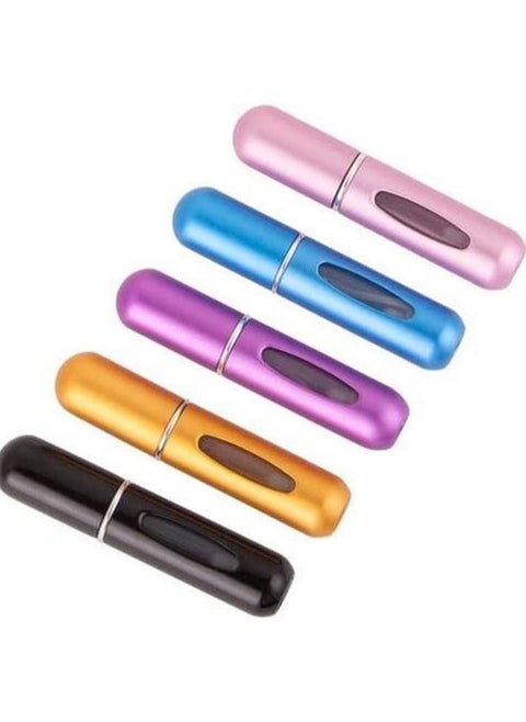 5pcs Perfume Spray Bottle Set - Portable Mini Refillable Perfume Atomizer Bottle for Travel Spray Scent Pump Case 5 ml (Multicolor) (5PCS)