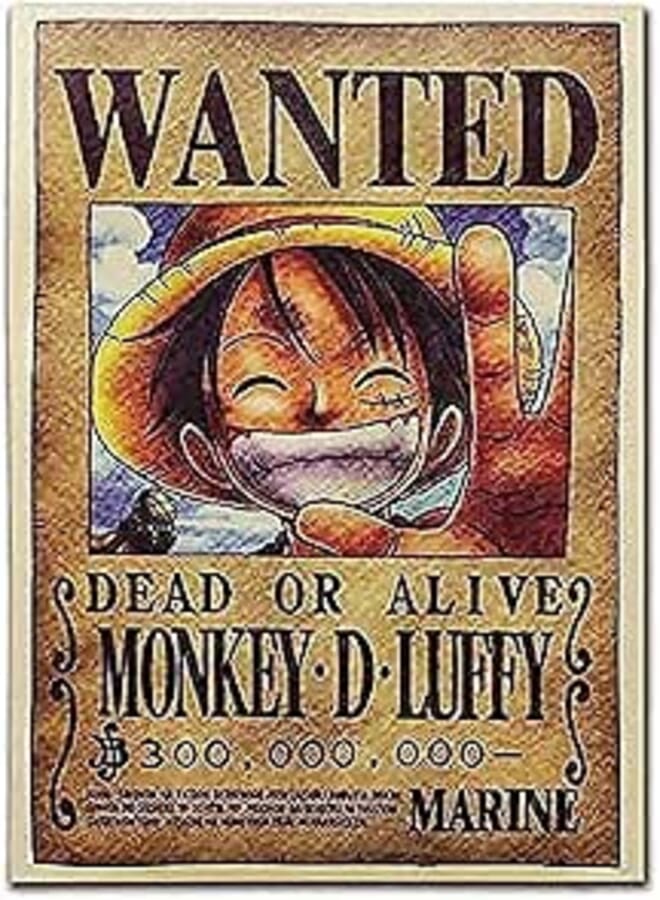 Anime One Piece Pirates Wanted Posters One Set Monkey D Luffy Stickers Home Decor Wall Sticker 