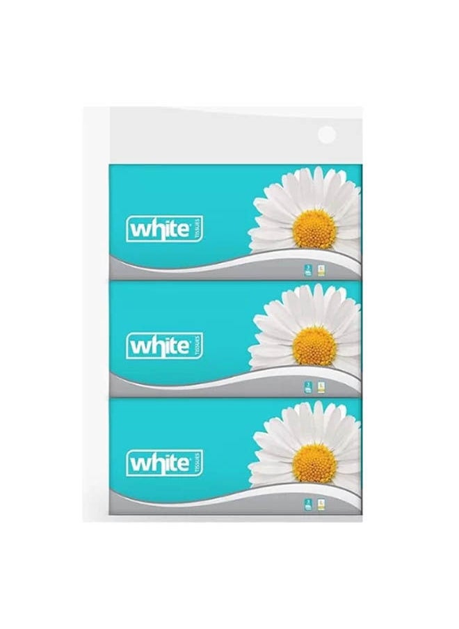 White Flexi 500 Tissues Large 3 Ply Pack of 3 