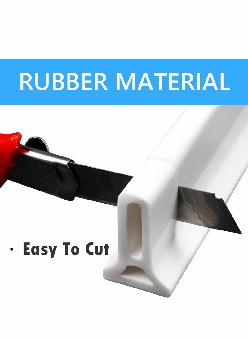 Excefore حاجز مائي قابل للطي لدش ، مانع تسرب ماء ونظام احتجاز يحافظ على المياه داخل العتبة جافة وفصل رطب مناسب للحمام والمطبخ ، 1م - Image 5