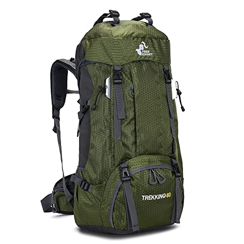 Bseash 60L Waterproof Hiking Camping Backpack with Rain Cover, Large Outdoor Sport Travel Daypack Rucksack for Climbing - Image 1
