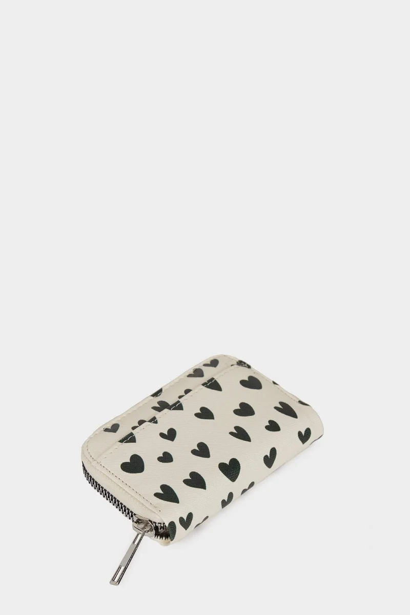 Defacto  Woman Heart Printed Coin Wallet for Women | Best Price UAE