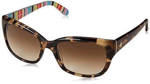 Kate Spade New York Women's Johanna Rectangular Sunglasses, Camel & Tortoise Stripe, 53 mm - Image 1