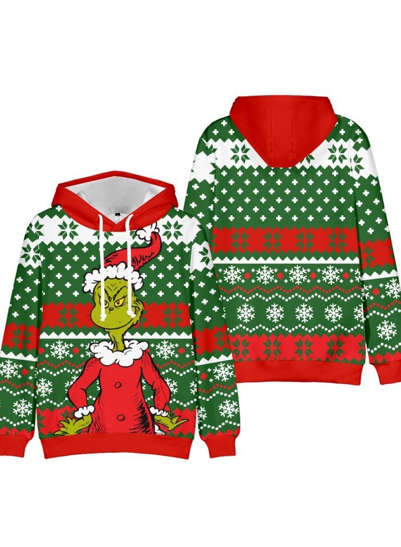Loquat Green Fur Monster Grinch 3D Digital Printed Hoodie