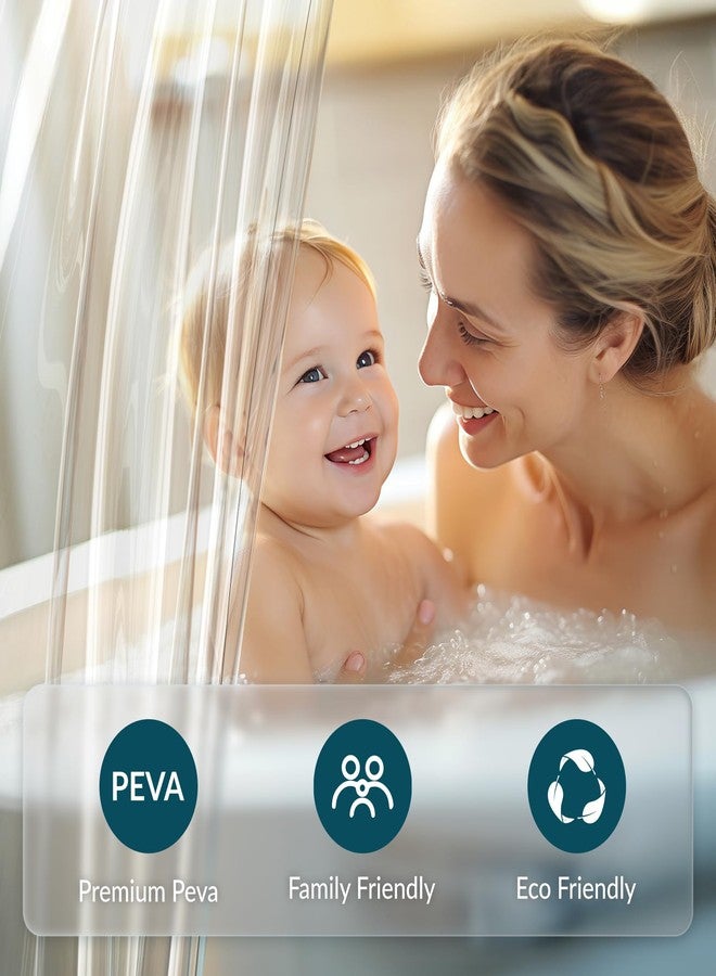 Titanker Clear Shower Curtain Liner, Premium PEVA Shower Liner Heavy Duty Waterproof Shower Curtains for Bathroom with Big Stones and Grommets, 72x72 Inches - Image 5