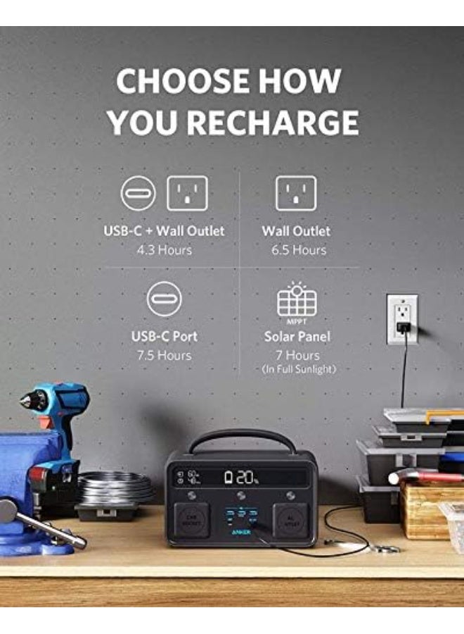 أنكر Anker Powerhouse II 400, 300W/388.8Wh Portable Power Station, Mobile Compact Power Generator with 220-240V Connection/60W USB-C Power Delivery, Power Supply for Camping, Travel, Emergencies black - Image 3