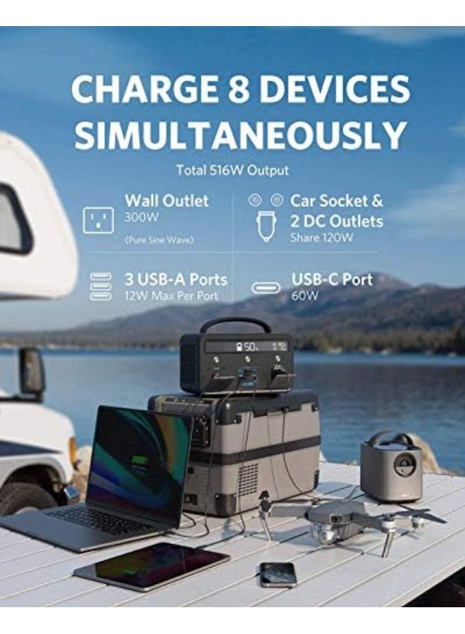 أنكر Anker Powerhouse II 400, 300W/388.8Wh Portable Power Station, Mobile Compact Power Generator with 220-240V Connection/60W USB-C Power Delivery, Power Supply for Camping, Travel, Emergencies black - Image 5