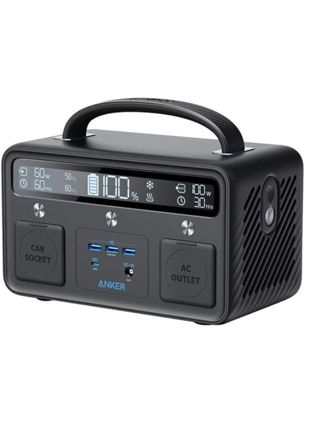 أنكر Anker Powerhouse II 400, 300W/388.8Wh Portable Power Station, Mobile Compact Power Generator with 220-240V Connection/60W USB-C Power Delivery, Power Supply for Camping, Travel, Emergencies black - Image 1