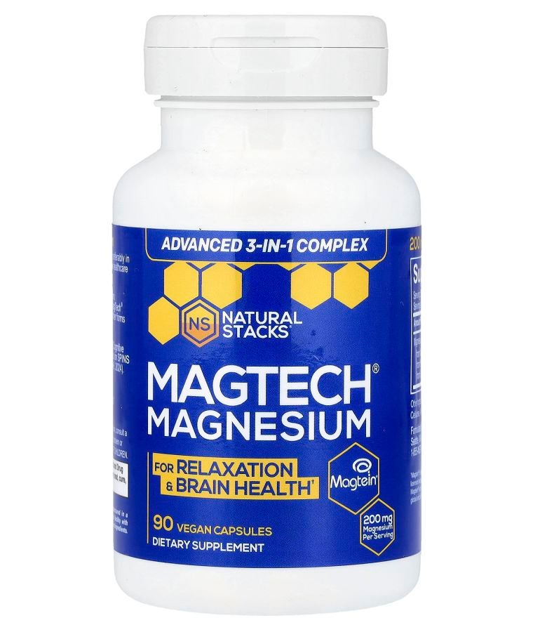 Natural Stacks MagTech® Magnesium 90 Vegan Capsules (66.6 mg per Capsule)