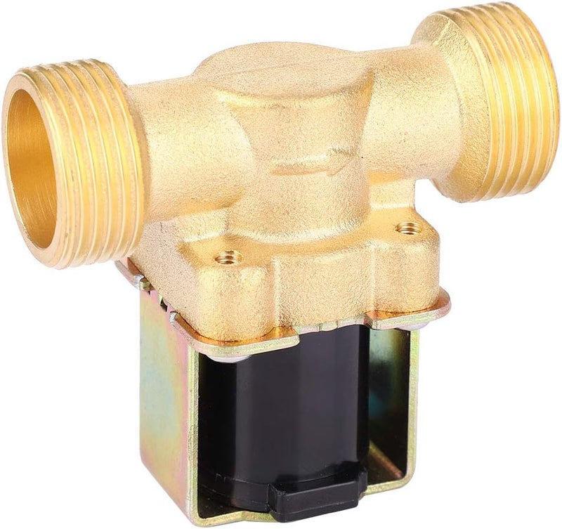 FTVOGUE 3/4 Brass Electric Solenoid Valve, Normally Closed, High Pressure, Water and Gas Control for Industrial Applications (DC 24V) - Image 3