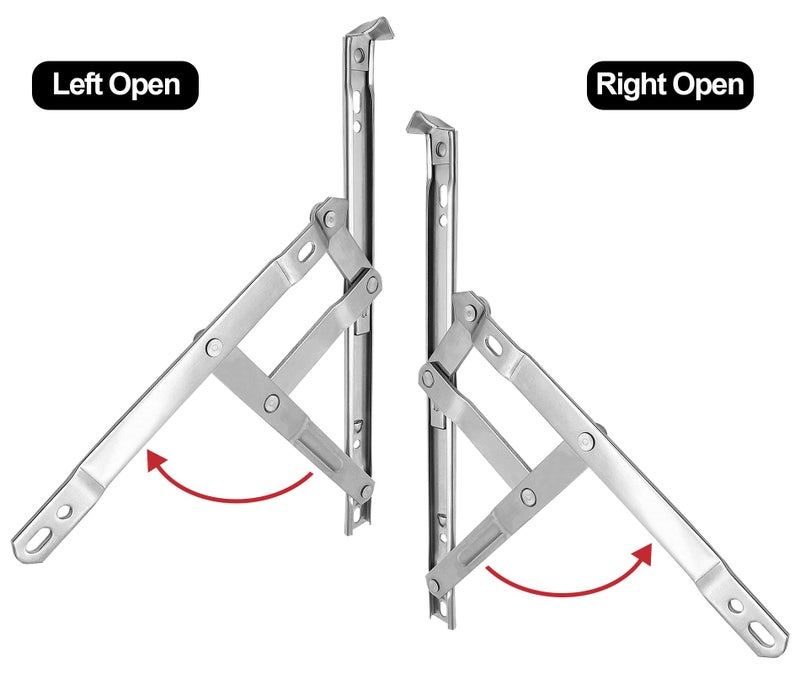LDEXIN 1 Pair Casement Window Hinges 10inch Stainless Steel Concealed Hinges Friction Stay Hinges - Image 5
