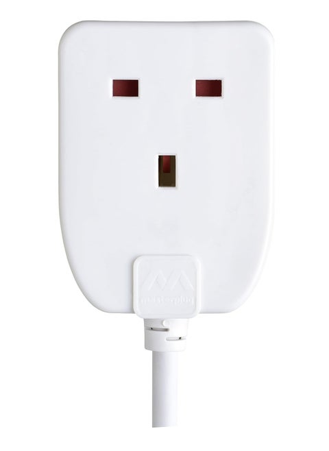 Masterplug BOG5-MP Single Socket Long Extension Lead, 5 Metres, 13 Amp, White
