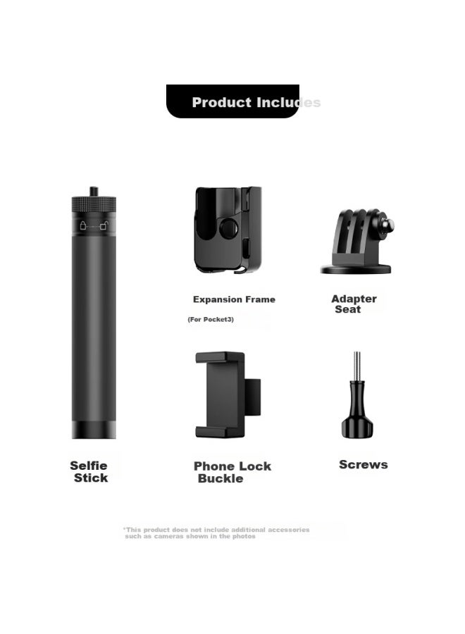 Surewo Compatible With Dji Osmo Pocket 3 Selfie Stick Moza Pocket Camera Accessories Remote Control Phone Big Screen Viewing Handheld Extension Rod Bracket
