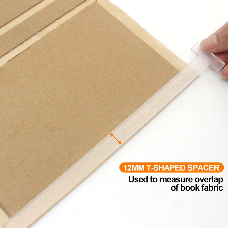 KIBBEH KIBEH 4 Pack Book Cover Guide, Transparent Acrylic Book Binding Kits, Bookbinding Cover Tool for Album, Journal, Planner, Making Book Covers - Image 4