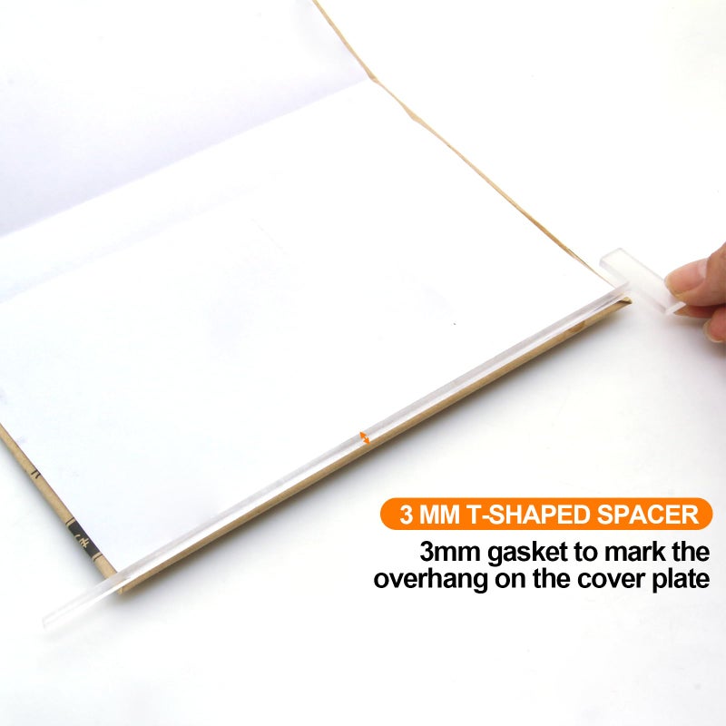 KIBBEH KIBEH 4 Pack Book Cover Guide, Transparent Acrylic Book Binding Kits, Bookbinding Cover Tool for Album, Journal, Planner, Making Book Covers - Image 5