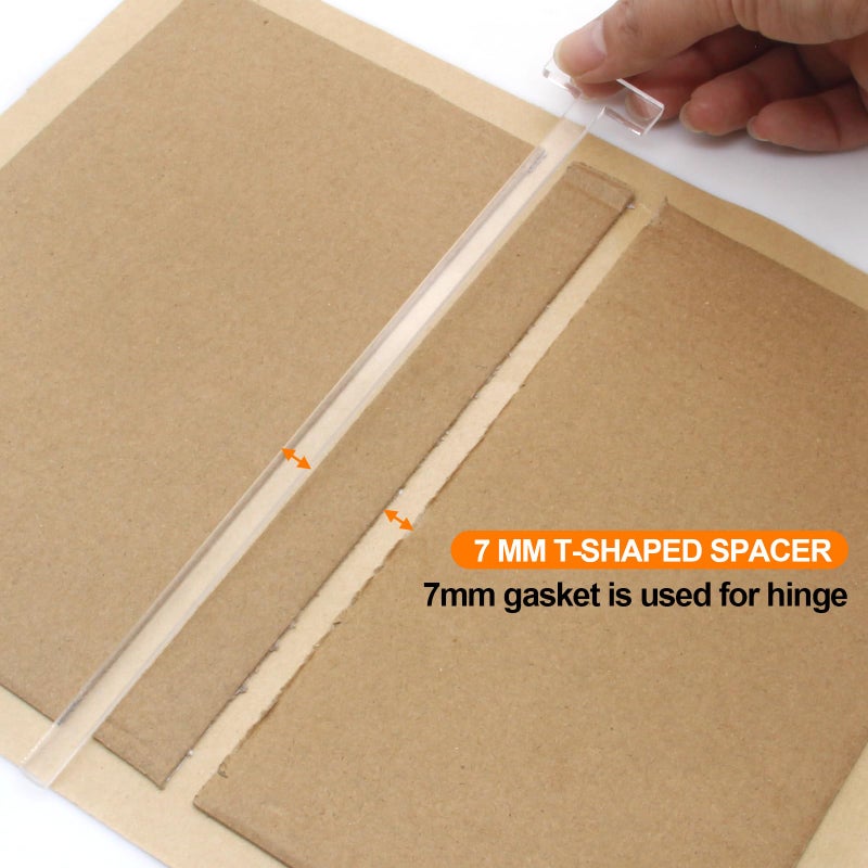 KIBBEH KIBEH 4 Pack Book Cover Guide, Transparent Acrylic Book Binding Kits, Bookbinding Cover Tool for Album, Journal, Planner, Making Book Covers - Image 3