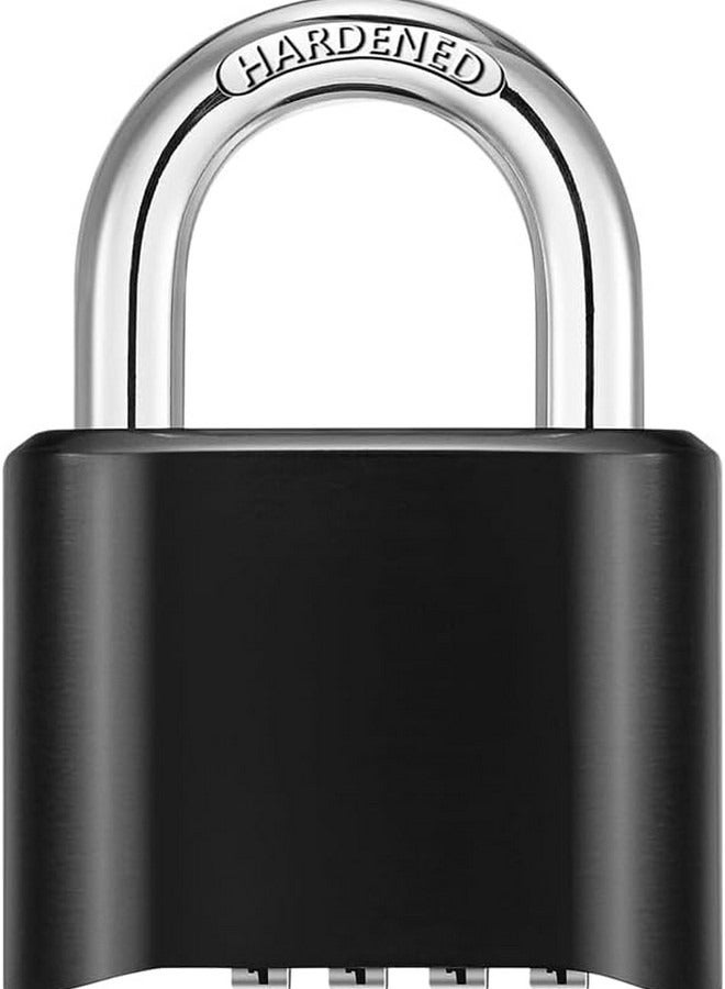 Beauenty Combination Lock, Set Your Own Combination Lock, Indoor and Outdoor Padlock, Weatherproof Code Lock, 4 Digit Combination Padlock for School Gym Sports Locker, Fence, Toolbox, Case ,Black - Image 1