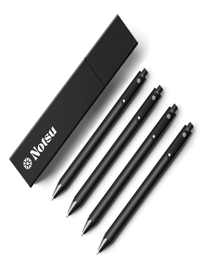 Notsu Premium White Gel Pen Set - 4 Fine Point Pens in Reusable Travel Case - Perfect for Black Paper, Journals, and Dark Surfaces - Image 1