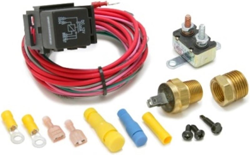Performance 30115 Dual Activation Electric Fan Relay Kit with Thermostatic Switch (On 185/Off 175)