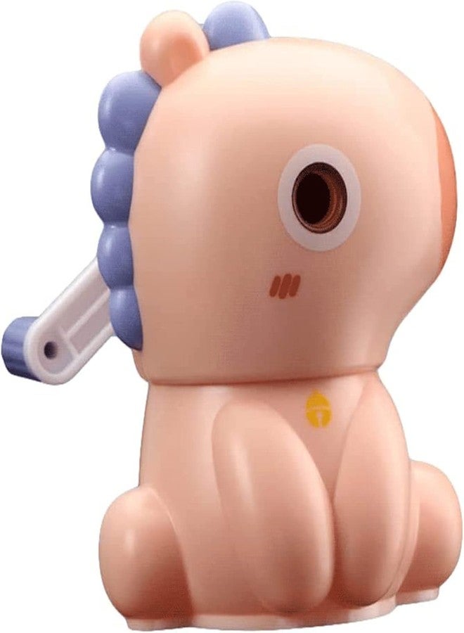 Funspark Pencil Sharpener, Cartoon Animal Manual Adjustable Pencil Sharpener with Crank and Container for Children's Office School Classroom Stationery Gift for Kids (Dino Sharpener) - Image 1